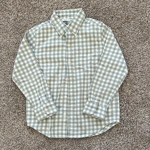 Janie and Jack Green Checkered Kids Button Down Shirt